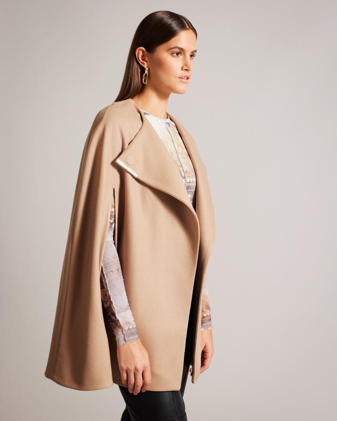 Manteau Ted Baker Melton Woole Marron Femme | REJ-85137796